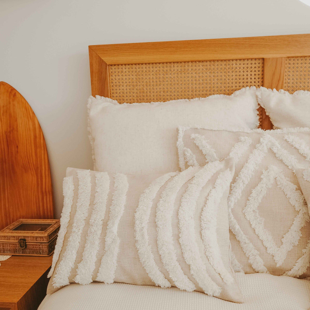 Cushion Cover-Boho Textured Single Sided-Moon Lover-30cm x 50cm