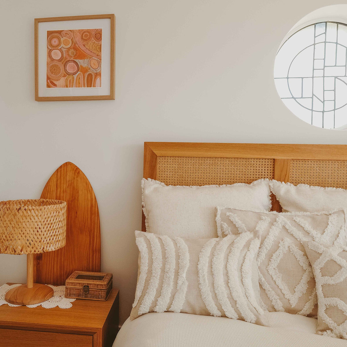 Cushion Cover-Boho Textured Single Sided-Mosman-50cm x 50cm