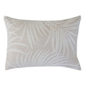 Cushion Cover-Boho Embroidery Single Sided-Palm Leaves White-30cm x 50cm
