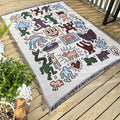 2pcs pack set 180*260cm Bohemian Picnic Blanket, Waterproof Camping Blanket, Outdoor Rug for Camping, Picnic, Beach  